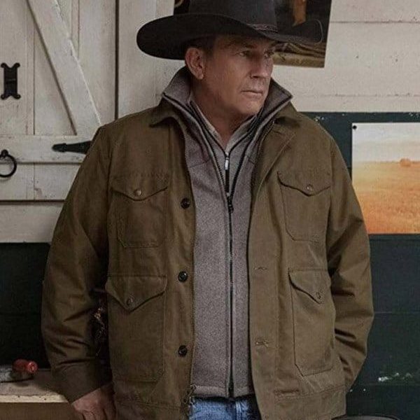 Yellowstone John Dutton Brown Cotton Jacket