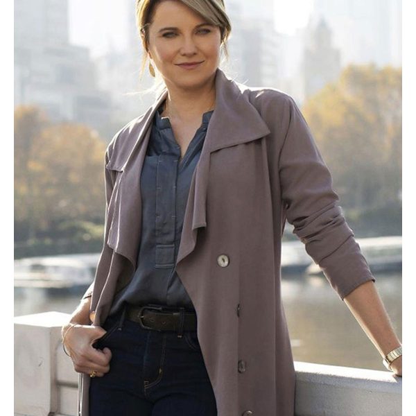 Lucy Lawless My Life is Murder Season 02 Coat